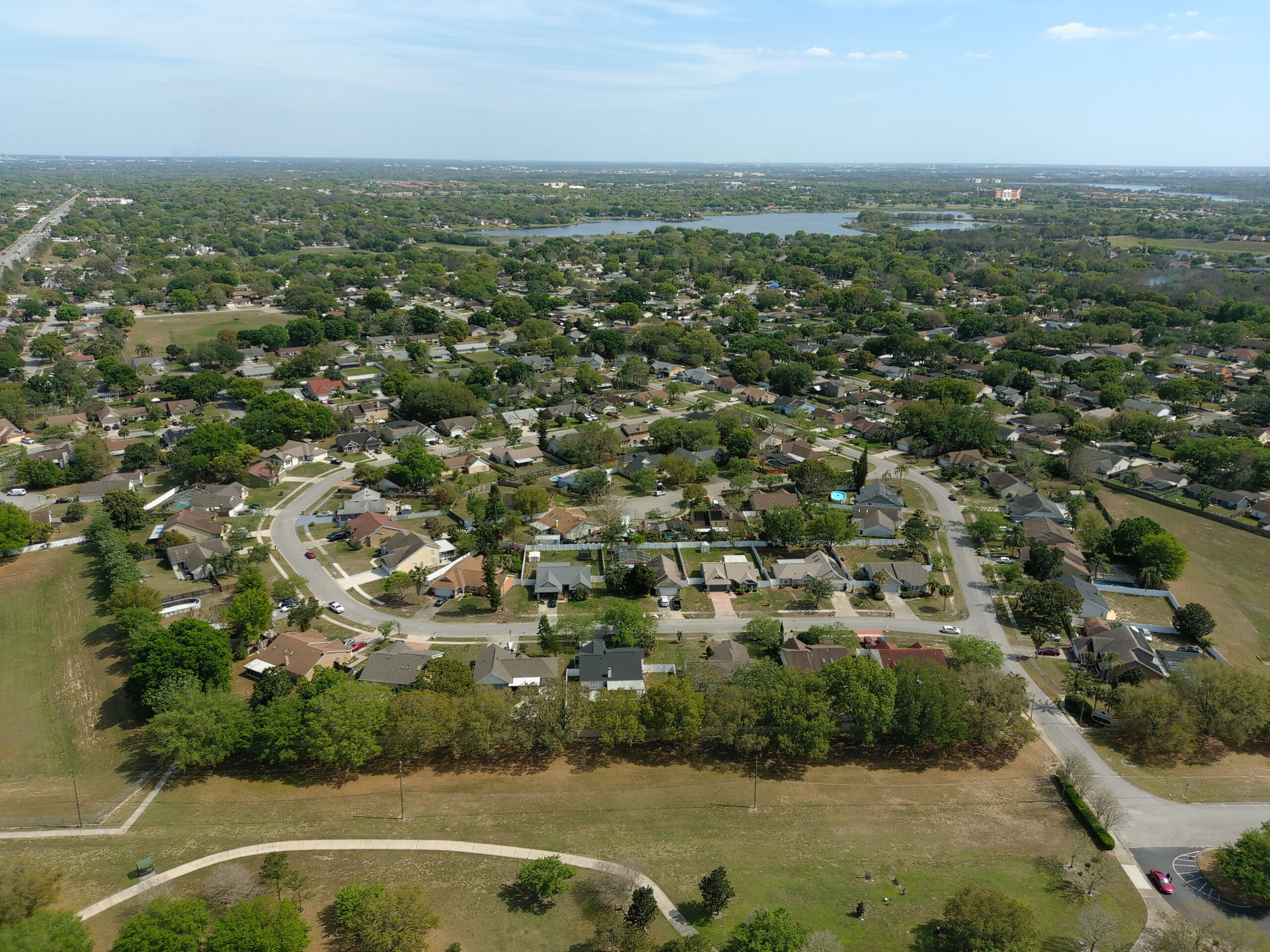 A view of a circular suburb