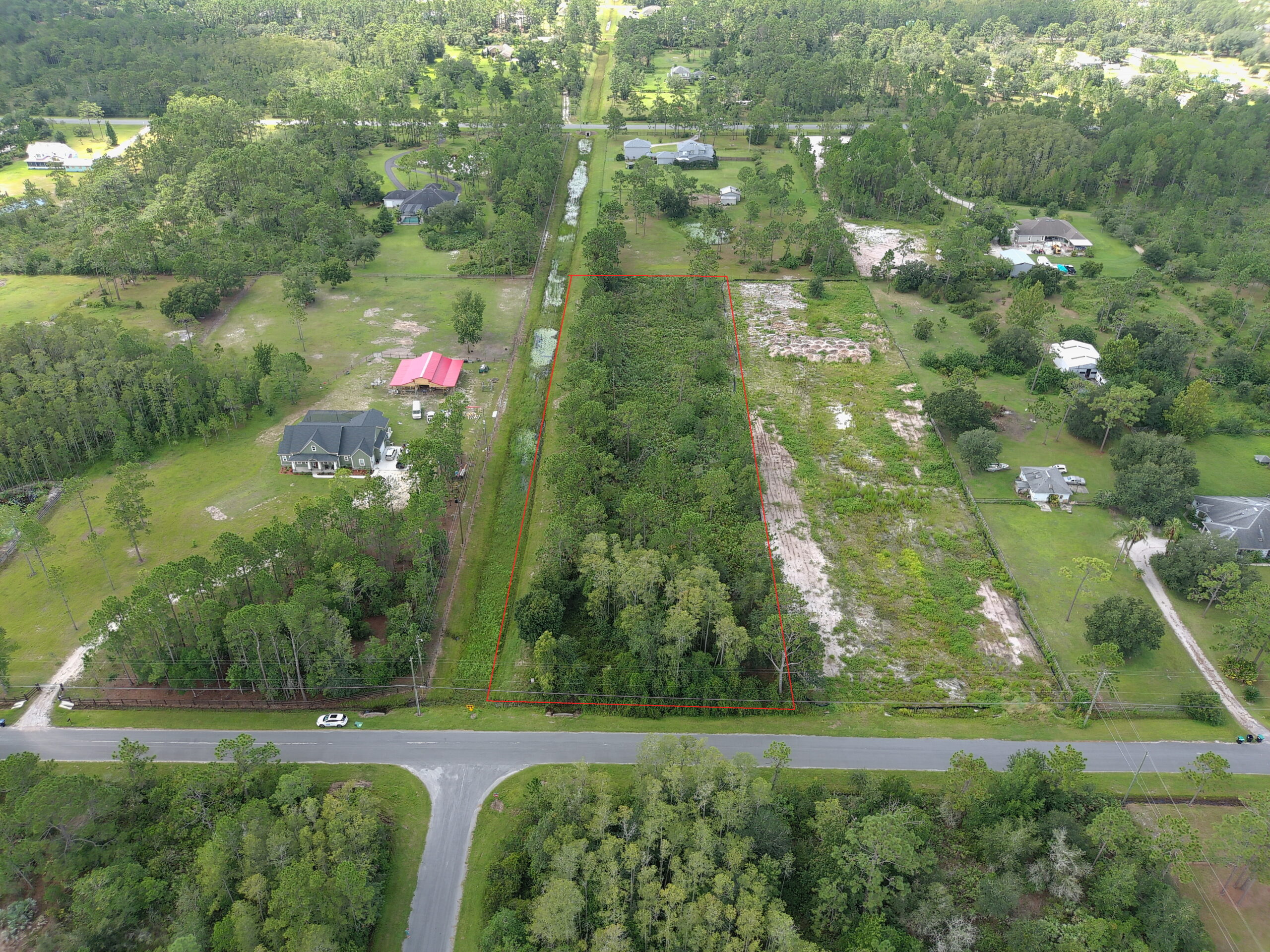 A top view of an acre lot